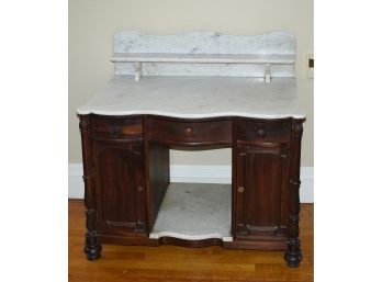 19th C. Rosewood And Marble Dressing Cabinet (CTF20)