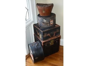 Vintage Leather Travel Cases, 5pcs (CTF20)