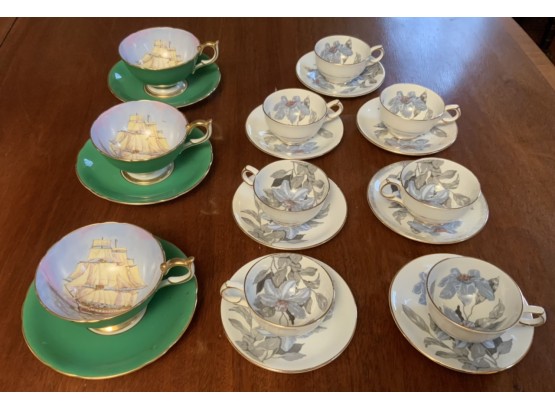 Aynsley & Clarence China Cups And Saucers (CTF10)