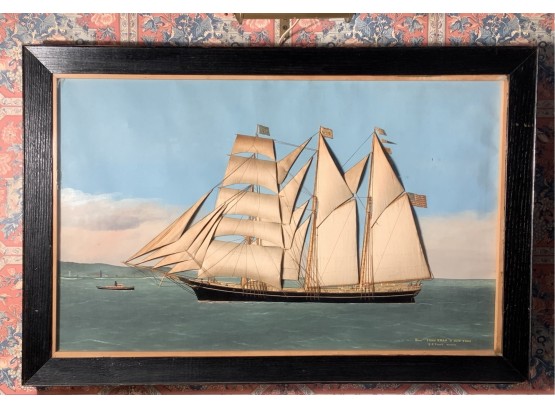 Antique Thomas Willis Ship Painting (CTF20)