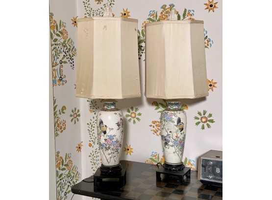 Pr. Antique Asian Table Lamps (CTF20)