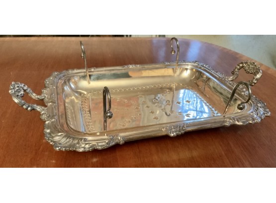 Ornate Silver Plated Asparagus Dish (CTF10)