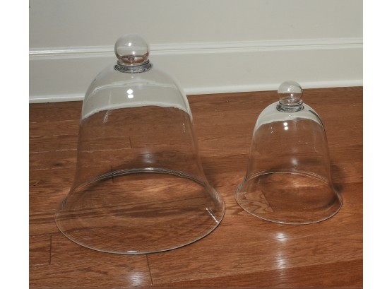 Two Clear Glass Cloches (CTF10)