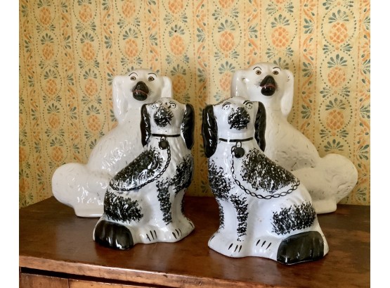 Two Pairs Of Larger Staffordshire Dogs (CTF10)