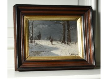 Signed J. Haddon Antique Oil Painting (CTF10)