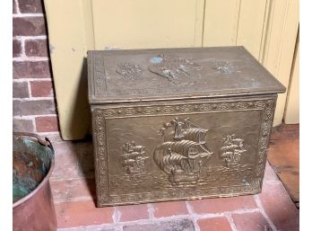 Brass Embossed Wood Box (CTF10)