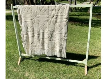 Antique Quilt Rack And Bed Spread (CTF10)