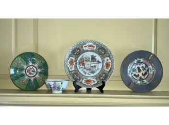 Three Chinese Plates And Bowl (CTF10)