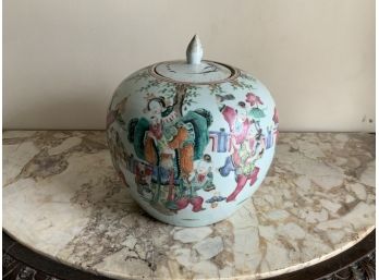 19th C. Chinese Famille Rose Covered Ginger Jar (CTF10)