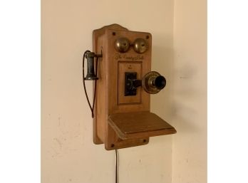 Vintage Maple Radio/wall Phone (CTF10)