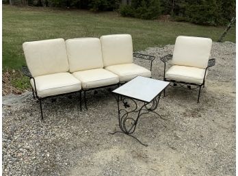 Wrought Iron Sofa, Chair And Stand (CTF30)