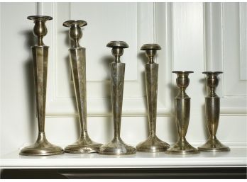 Three Pr Of Weighted Sterling Candlesticks (CTF10)