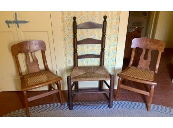 Three 19th C. Country Chairs (CTF10)