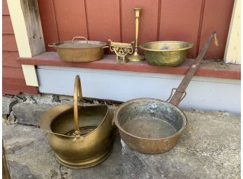 Antique Copper And Brass Lot (CTF10)