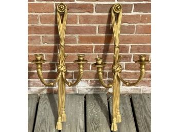 Pr. French Bronze Candle Sconces (CTF20)