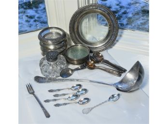 Vintage Table Wear Items With Some Sterling Rims (CTF10)