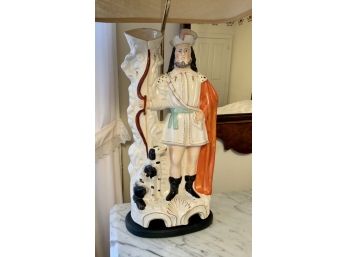 19th C. Staffordshire Figural Group On A Lamp Base (CTF20)