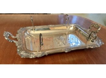 Ornate Silver Plated Asparagus Dish (CTF10)