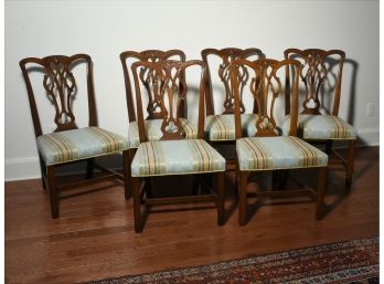 Six Kittinger Chippendale Style Dining Chairs (CTF20)