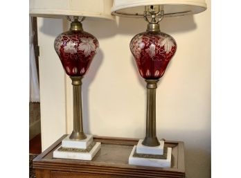 Pr. Ruby Red Cut To Clear Lamps (CTF20)