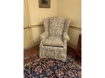 Chippendale Style Upholstered Wing Chair (CTF10)