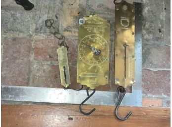 3 Antique Brass Hanging Scales (CTF10)