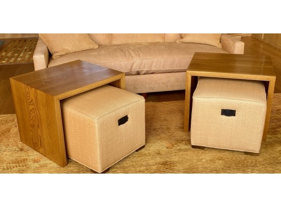Modern Side Tables With Interior Cubes (CTF20)
