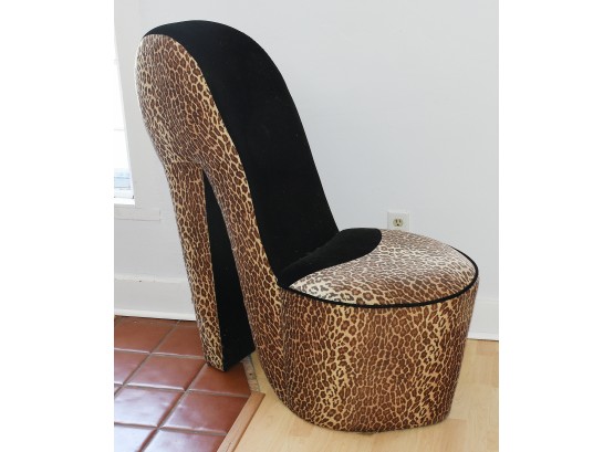 Leopard Print 'High Heel' Chair (CTF10)