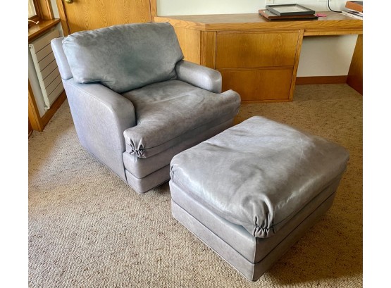Leather Chair And Ottoman (CTF20)