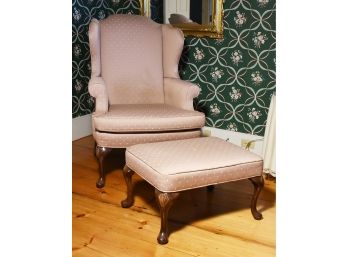 Sherrill Furniture Wing Chair & Ottoman(CTF10)