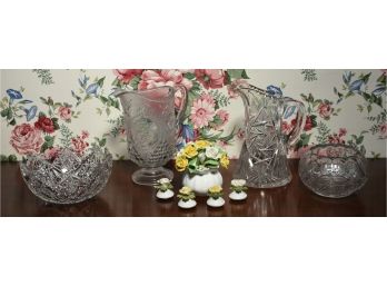 Cut Glass & English China By Royal Adderley And Ainsley (CTF10)