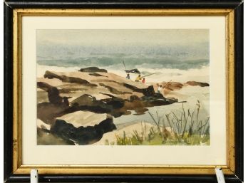 Eliot Batchelder Watercolor, Surfcasters (CTF10)