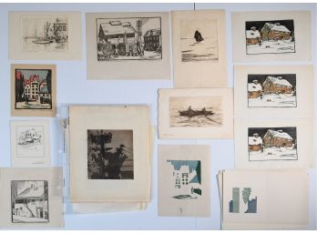 Collection Of Eliot Batchelder Etchings & Lithographs (CTF10)