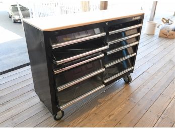 See Condition -Husky Rolling Welded Steel Ten-drawer Tool Chest (CTF30)