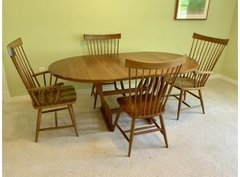 VT Cherry Dining Table & 4 Pompy Chairs (CTF50)