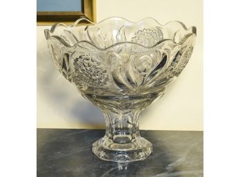 Pressed Glass Two Part Punch Bowl (CTF10)