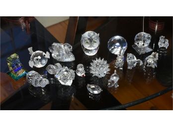 Collection Of 16 Swarovski Glass Animals And Other (CTF10)
