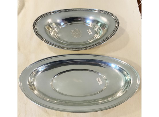 Two Sterling Bread Dishes (CTF10)