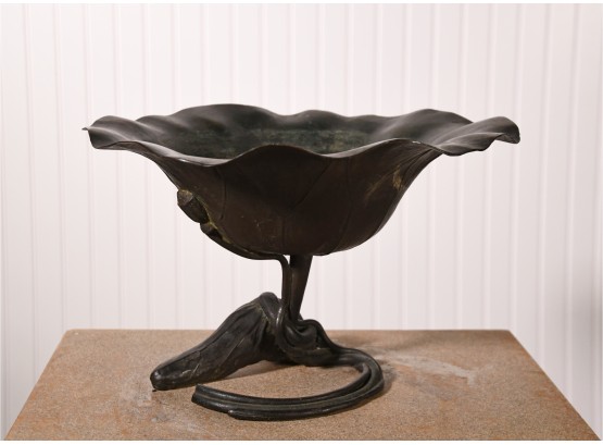 Asian Bronze Lily Pad Formed Planter (CTF10)