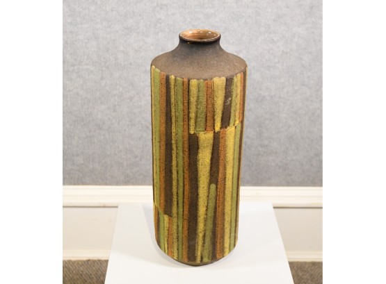 Large Mulit-colored Studio Pottery Vase, Reported To Have Been Acquired From Heino  (CTF10)