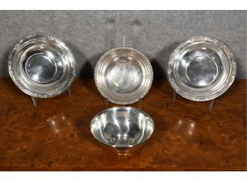 Four Small Sterling Bowls (CTF10)