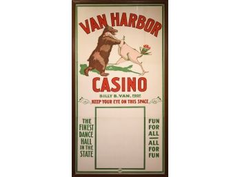 Vintage Billy Van Harbor Casino Poster (cTF20)