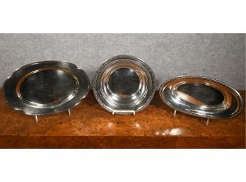 Two Sterling Bread Trays And A Sterling Bowl (CTF10)