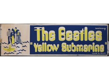 Original 1968 Beatles Yellow Submarine Panoramic United Artist Poster (CTF10)