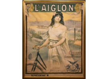 Vintage French Bicycle Poster, Laiglon (CTF10)