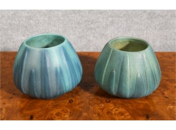Blue/green Van Briggle CO Springs Pots (CTF10)