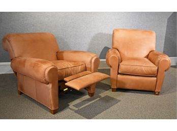 Pair Of Leather Recliners By Leathercraft Inc.  (CTF30)