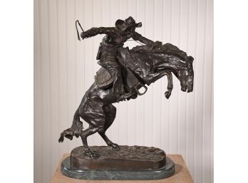After Frederic Remington Bronze Sculpture, Bronco Buster (CTF20)