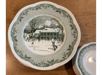 Vintage Wedgwood Dartmouth Plates, Made For James Campion Inc. Of Hanover  (CTF10)