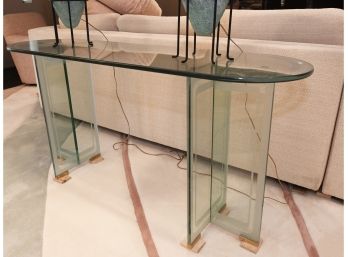 Vintage Glass Console Table (CTF30)
